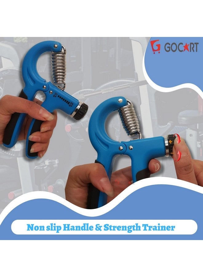 GOCART WITH G LOGO GOCART WITH G LOGO Hand Grips Strengthener, Adjustable Resistance 22-88 Lbs, Hand Exerciser Strength Trainer Hand-Muscle Developer, Build Hand Finger Wrist and Forearm Strength Easily in Blue Color - Image 4