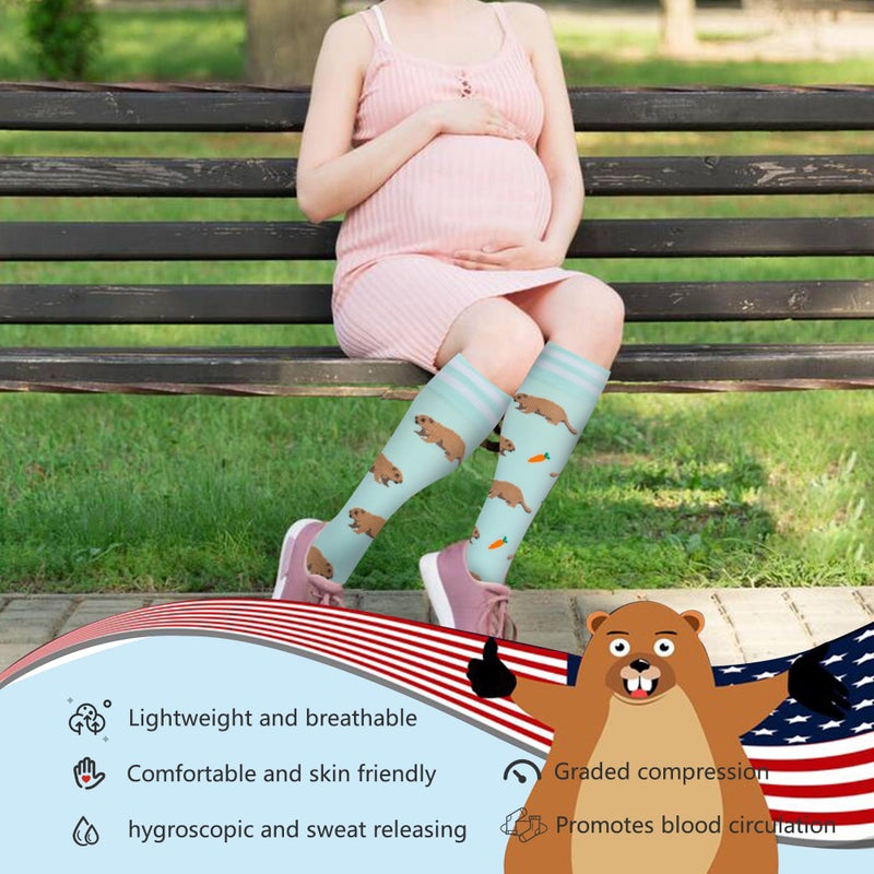 fenglaoda Compression Socks for Women Men Support Circulation 6 Pairs Socks For Nurse, Travel, Flight - Image 3