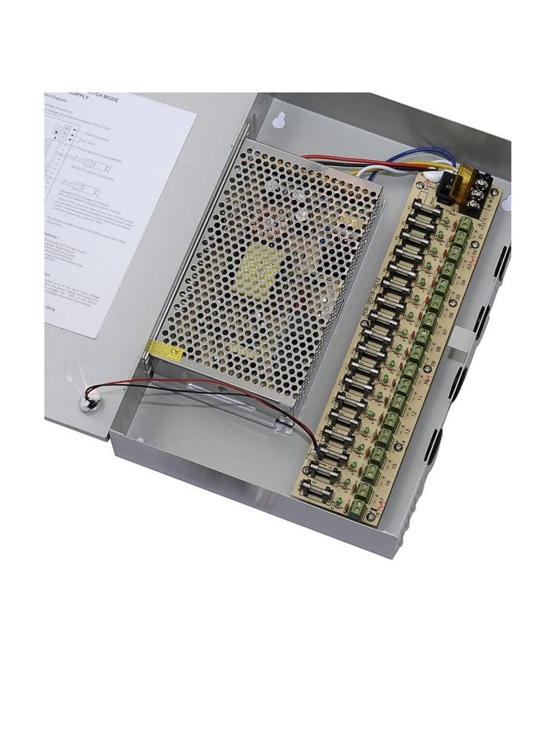 Generic 12V DC 18 Channel 240W 20A Single Fuse Power Supply Box for CCTV Camera LED Strip Light and More  - Image 5