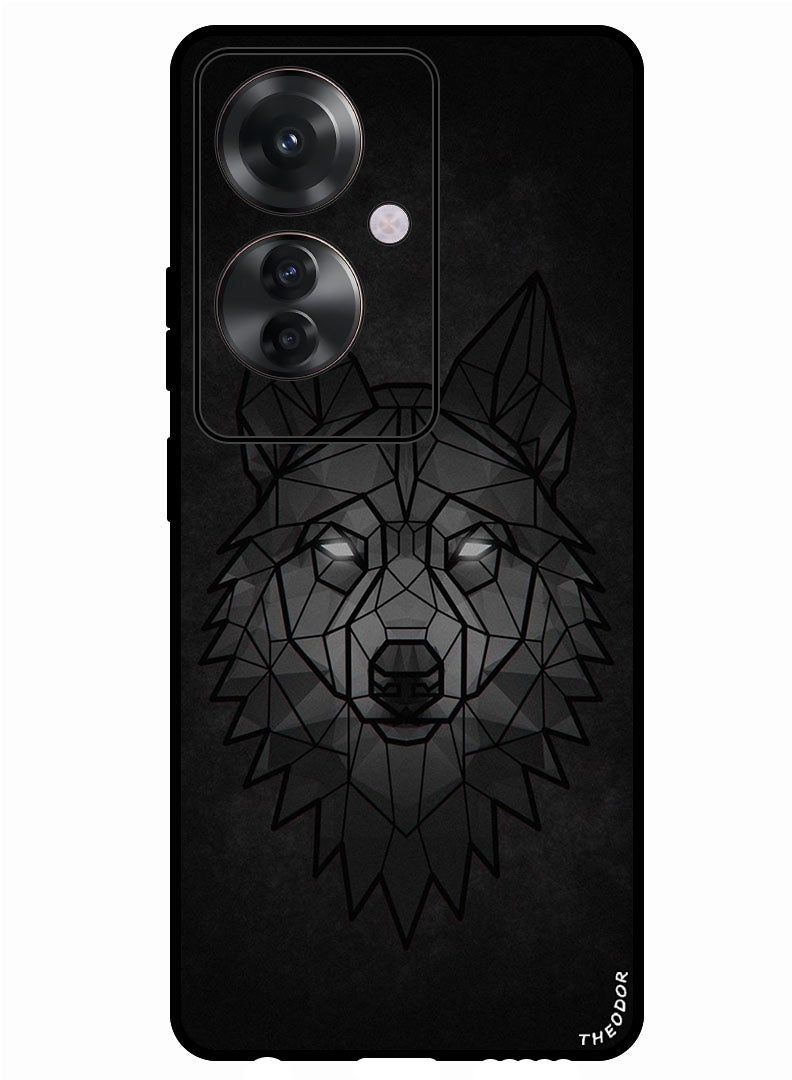 Theodor Protective Case Anti Scratch Shock Proof Bumper Cover For Oppo Reno 11F Wolf Abstract - Image 1
