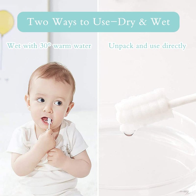 JZS Baby Tongue Cleaner Disposable Infant Toothbrush Clean Newborn Baby Mouth Oral Cleaner with Paper Handle Dental Care for 0-36 Month - Image 4