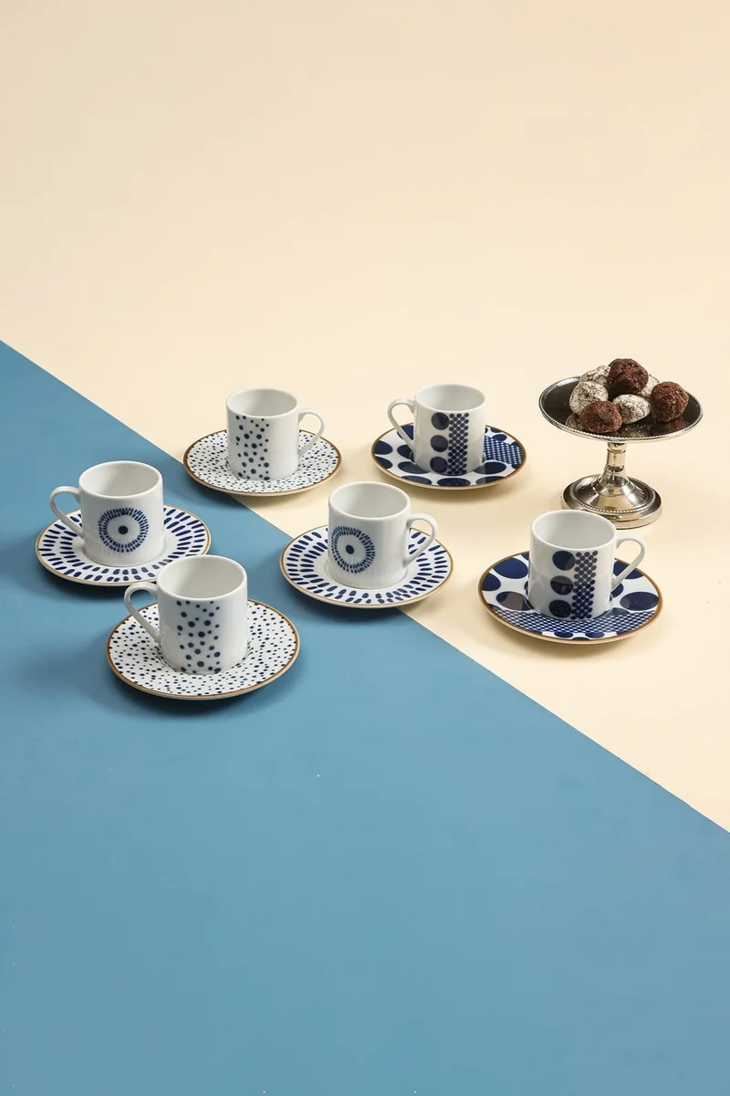 Porland Spotty 12 Piece Coffee Cup Set for 6 People 04PPO000441