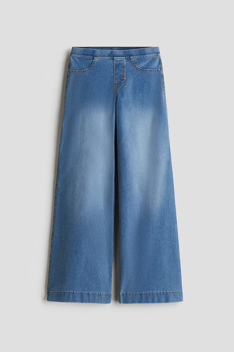 H&M Wide denim-look trousers