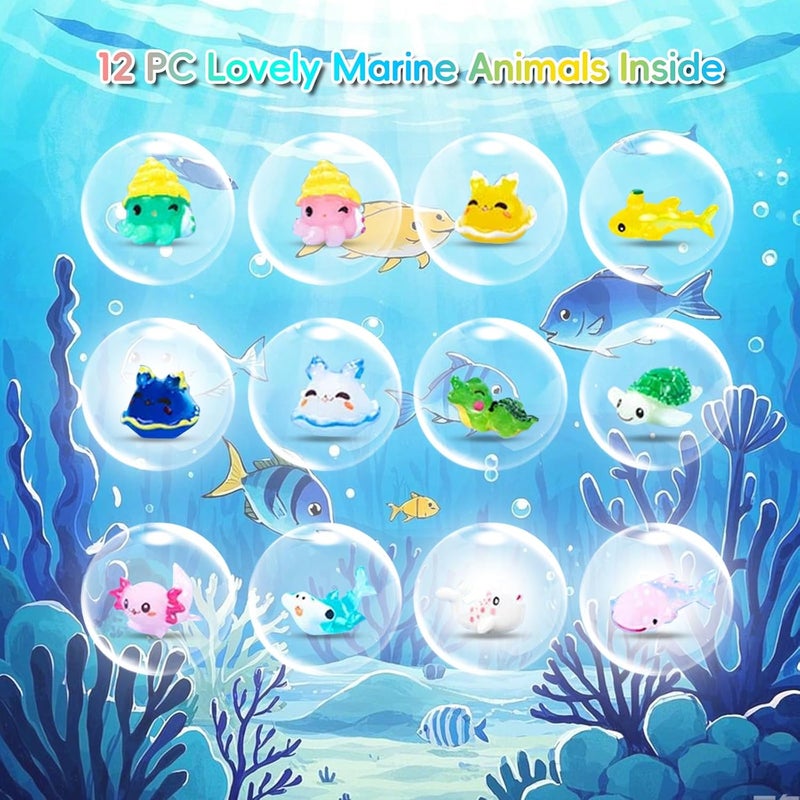 Bath Bombs for Kids with Toys Inside，12 PC Bath Bombs Gift Set with Sea Animals Toys，Safe Natural&NON-TOXIC Bubble Bath,Birthday New Year Gifts for Kids Boys Girls - Image 3