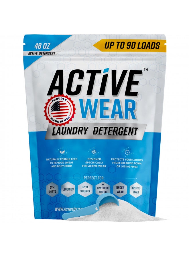 Active Wear Laundry Detergent & Soak - Formulated for Sweat and Workout Clothes - Natural Performance Concentrate Enzyme Booster Deodorizer - Powder Wash for Activewear Gym Apparel (90 Loads) - Image 2