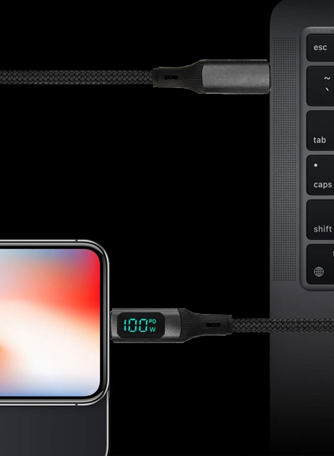 CATANES USB-C to Lightning Magnetic Charging Cable with Display (1M) - Smart PD Fast Charge, Real-Time Power Monitoring, Detachable Design - Black - Image 4