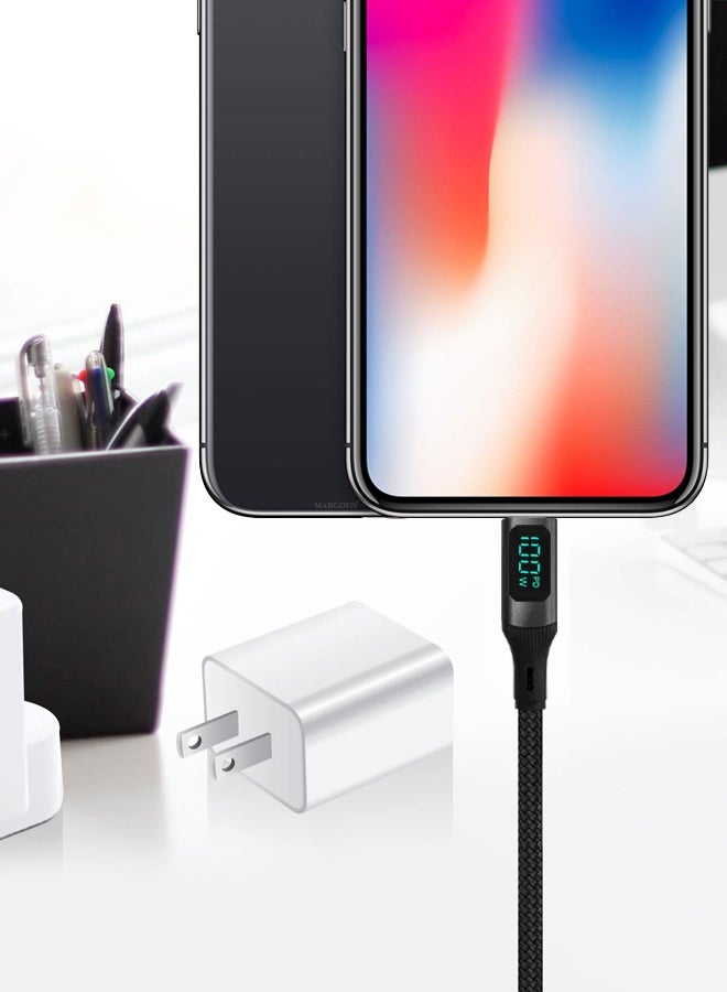 CATANES USB-C to Lightning Magnetic Charging Cable with Display (1M) - Smart PD Fast Charge, Real-Time Power Monitoring, Detachable Design - Black - Image 3