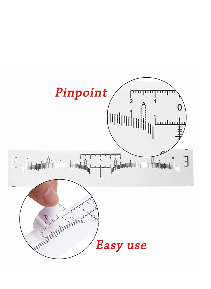 Y&D Eyebrow Ruler Stencil, 100 Pcs Stencil Microblading Ruler, Disposable Template Sticker, Shape Kit for Supplies, 3 Minutes Makeup Tools  - Image 4
