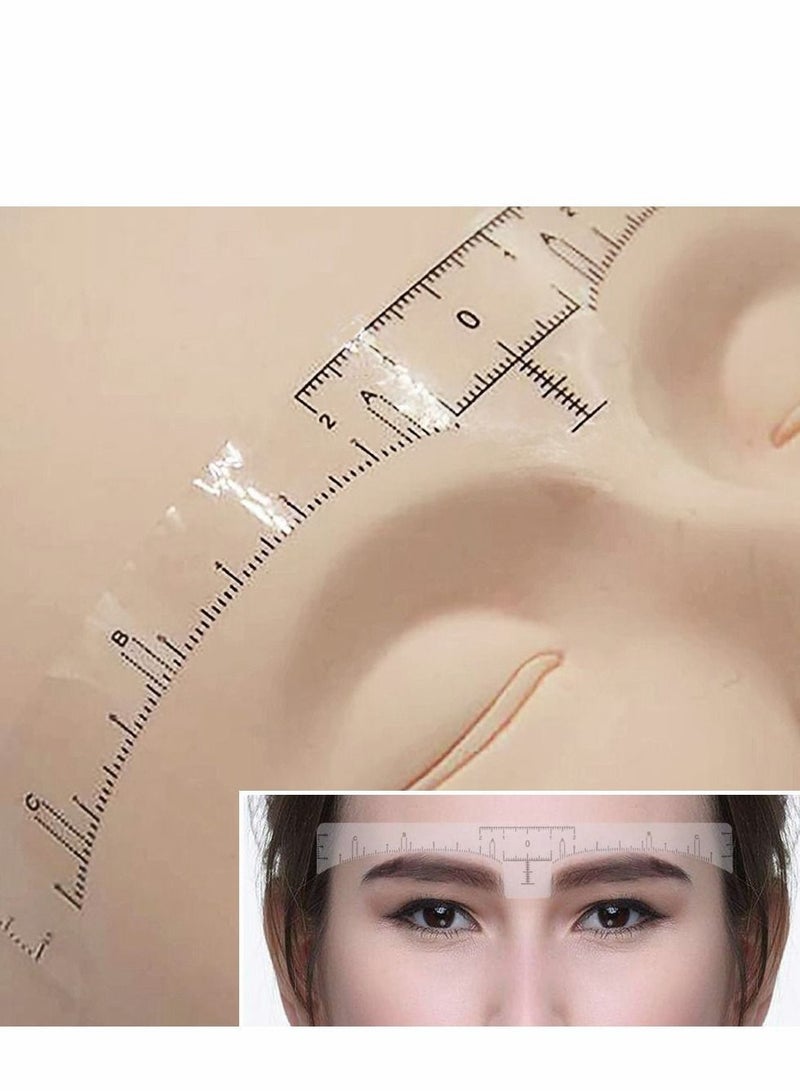 Y&D Eyebrow Ruler Stencil, 100 Pcs Stencil Microblading Ruler, Disposable Template Sticker, Shape Kit for Supplies, 3 Minutes Makeup Tools  - Image 2