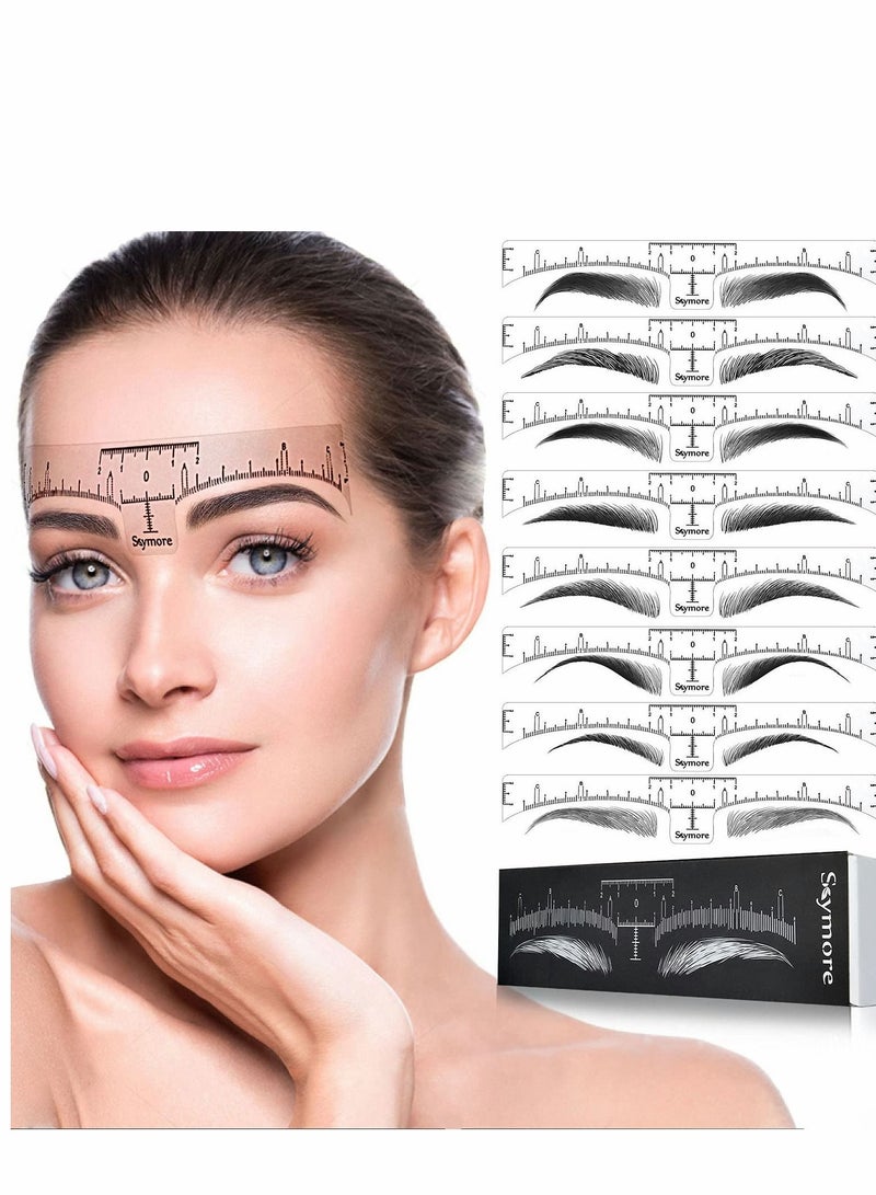 Y&D Eyebrow Ruler Stencil, 100 Pcs Stencil Microblading Ruler, Disposable Template Sticker, Shape Kit for Supplies, 3 Minutes Makeup Tools  - Image 1