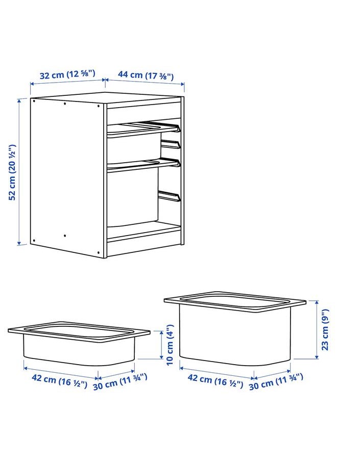 Storage Combination, Light White Stained Pine/Dark Grey, 32X44X52 Cm - pzsku/Z69F62B8F14AC05A9CEF4Z/45/_/1732971242/09451677-1a85-40bf-b16f-2736634c3379