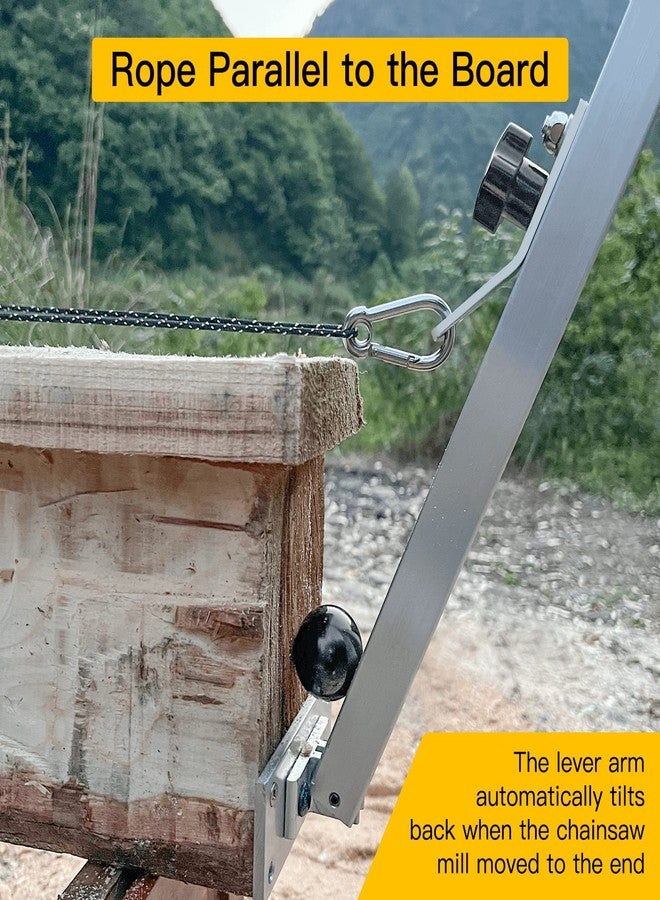 HOTYELL Chainsaw Mill Winch Kit for Chain Saw Milling - Efficient Chainsaw Accessories with Lever Arm, Perfectly Balances The Saw Mill, Easier and Smoother (Winch Kit + 4 Tree Felling Wedges) - Image 4