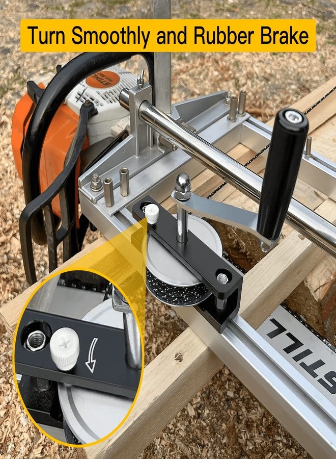 HOTYELL Chainsaw Mill Winch Kit for Chain Saw Milling - Efficient Chainsaw Accessories with Lever Arm, Perfectly Balances The Saw Mill, Easier and Smoother (Winch Kit + 4 Tree Felling Wedges) - Image 3