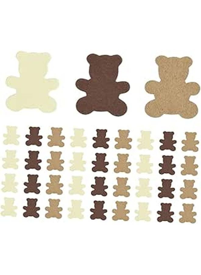 Bear Shaped Confetti 500pcs Kraft Paper Sprinkles Gender Neutral First Birthday Party Decorations - Image 1