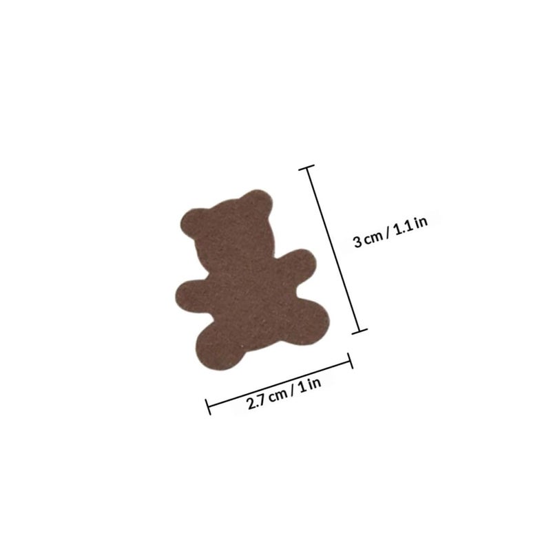 Bear Shaped Confetti 500pcs Kraft Paper Sprinkles Gender Neutral First Birthday Party Decorations - Image 3