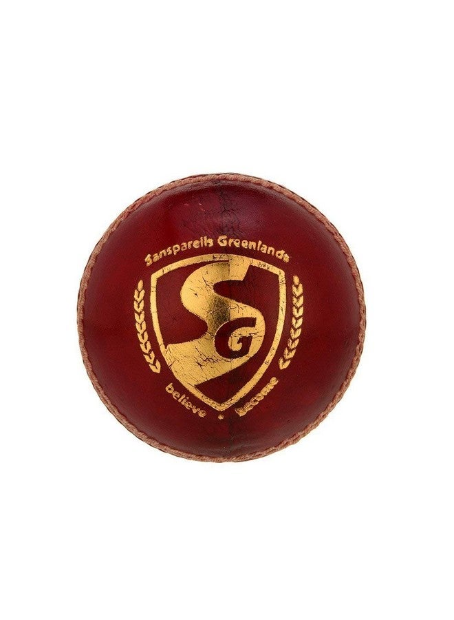 SG Bouncer Leather Ball (Red) , Standard Size - Image 4