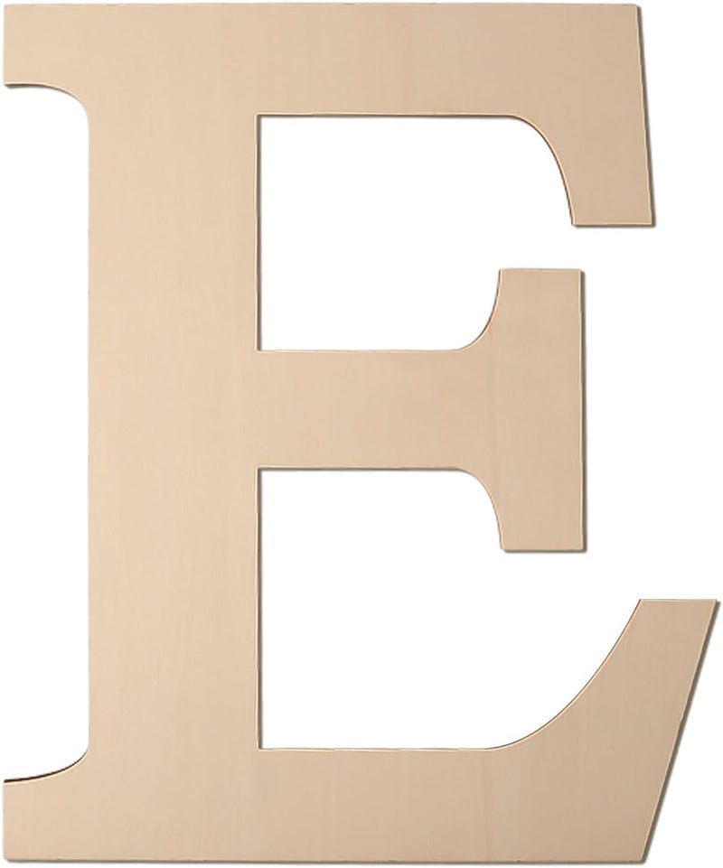 Focal20 Large Wooden Greek Letters 12 Inch Unfinished Greek Wooden Letters Ε Epsilon Wood Alphabet Letters for Wall Decor DIY Crafts Sorority Fraternity Party Decoration Birthday Gift Nursery Home Wall Art - Image 1