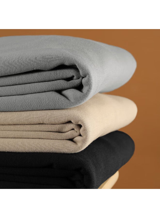 Markless Fleece-lined Sweatshirt For Men, High-tech Warmth Retention, Autumn And Winter Long-sleeve Base Layer, 2442 Rock Gray, M - Image 3