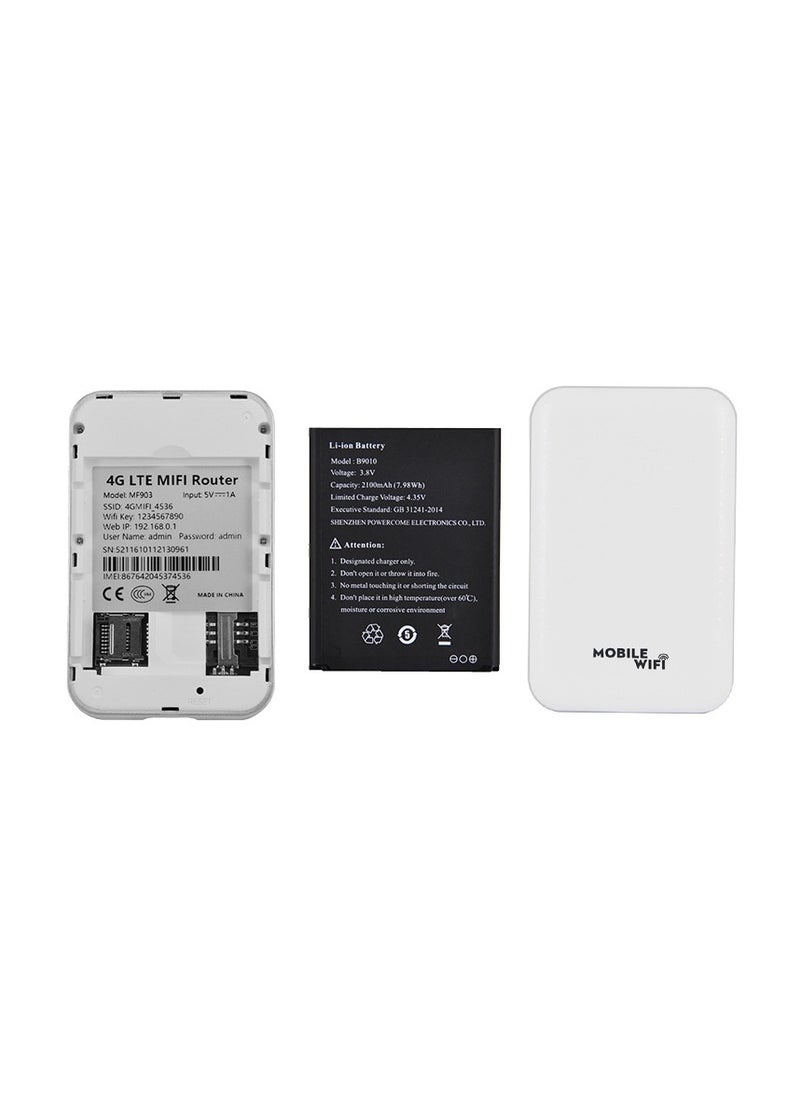 General - WiFi Router Modem Router WiFi SIM Card WiFi LTE 3G/4G Router Mini Car Wireless Portable Unlock Modem with SIM Card Slot WiFi Router (White) - Image 1