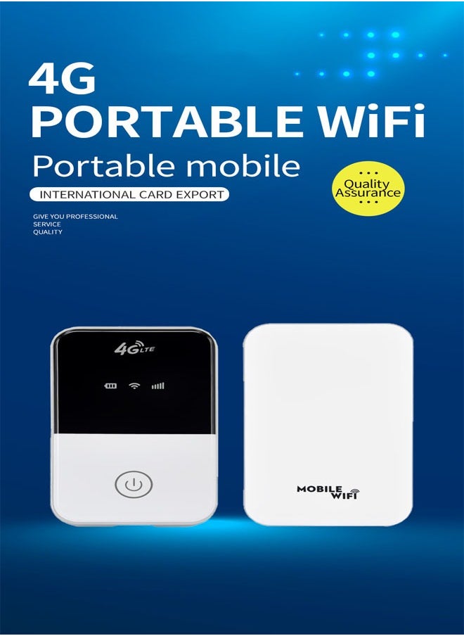 General - WiFi Router Modem Router WiFi SIM Card WiFi LTE 3G/4G Router Mini Car Wireless Portable Unlock Modem with SIM Card Slot WiFi Router (White) - Image 1