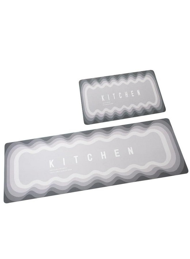 Home-Cloud حصائر مطبخ مطاطية HomeCloud للأرضية مجموعة من 2 قطعة | غير قابلة للانزلاق، سجادات ناعمة ماصة للمطبخ، وغسيل الملابس، والممرات | 118x38 سم، 38x58 سم | سمك 4 مم (3D_Kitchen_Grey) - Image 5