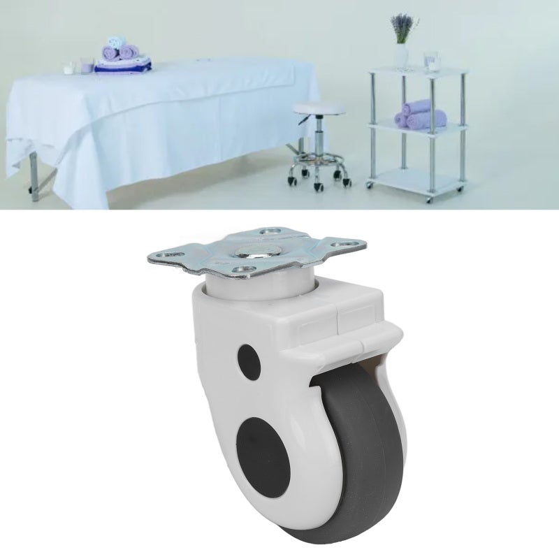Heavy Duty Caster: 360 Degree Rotation Silent Premium Rubber Wheel - Reduced Operator Stress Easy Install Swivel Castor for Hospital Beds Equipment Carts Furniture Mobile Devices - Image 2