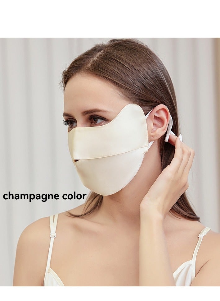 Generic Powder blusher gradual change silk sunscreen mask, sensitive skin, eye protection, full face UV protection - Image 4