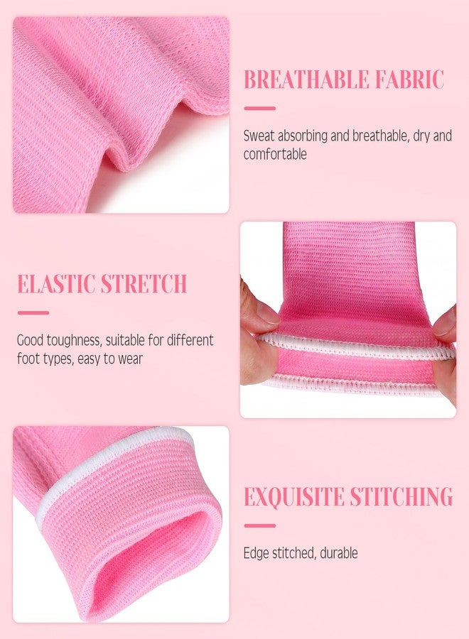 Haysandy 4 Pieces/ 2 Pair Kids Ankle Support Brace Elastic Kids Compression Socks Knitted Ankle Sleeve for Jogging Running Fitness (Pink,5-10 Years) - Image 2