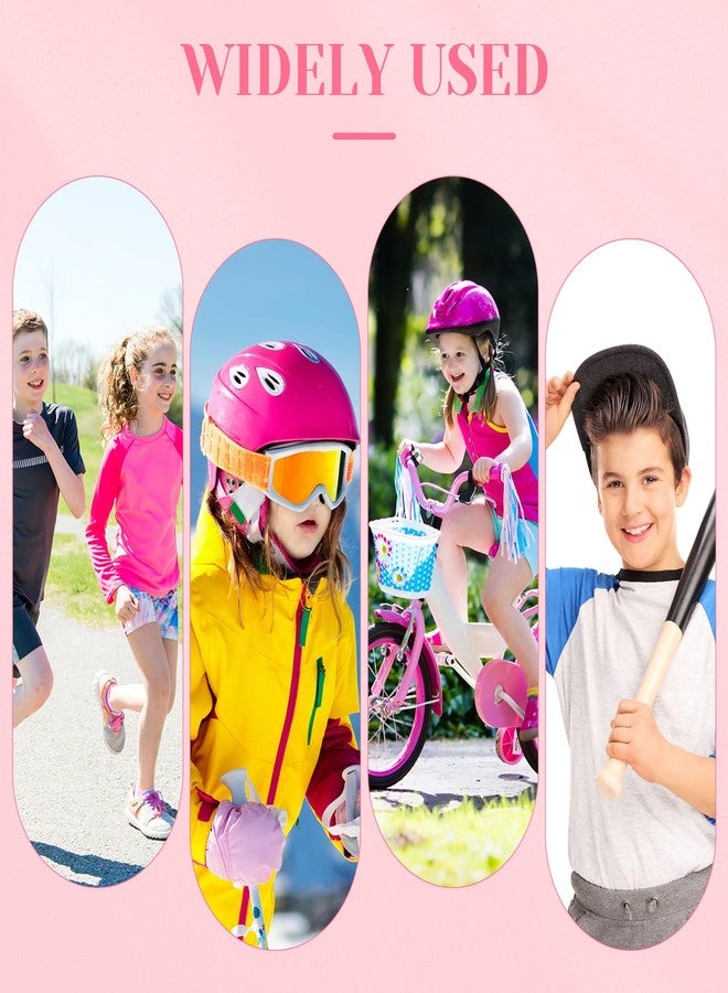 Haysandy 4 Pieces/ 2 Pair Kids Ankle Support Brace Elastic Kids Compression Socks Knitted Ankle Sleeve for Jogging Running Fitness (Pink,5-10 Years) - Image 5