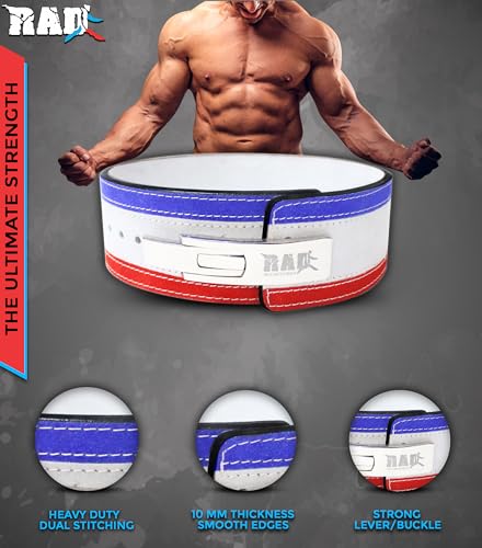 RAD Lever Weight Lifting Gym Belt for Men & Women Size 63 TO107 CM,Thick 10MM & Width 4 Inch Lever Powerlifting Belts for Women Dead Lift Workout Belt Leather Weight Lifting Lever Gym Squat Belt - Image 4