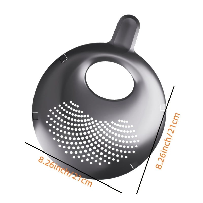 غطاء تصريف فلتر جهاز Thermomix TM7 الأسود مع مصفاة المعكرونة وشبكة السكب - Image 2