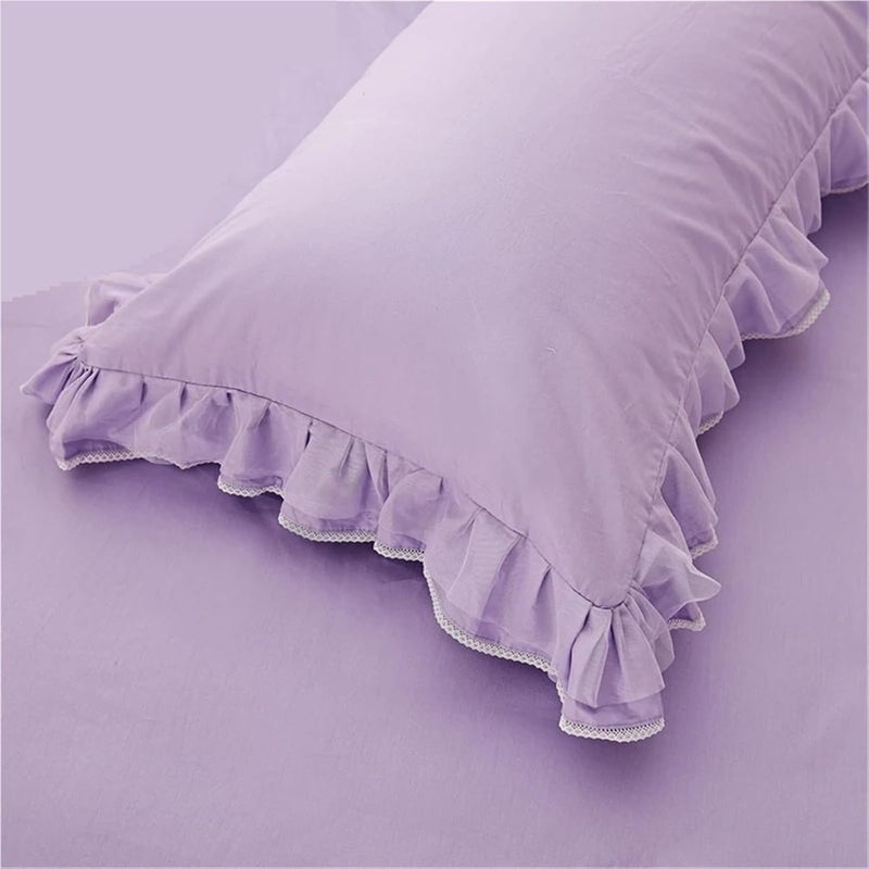 Ruffle Bed Skirt 3Pcs Cotton Round Bed Skirt Set for Home, Circle Sheet, Ruffles, Lace Bed Set(Color 2,3pcs Diameter 2.0m) - Image 5