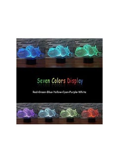 Spaceshoop 3D LED Illusion Lamp Night Light Optical Bedside Table Night Lights Illuminating Kids Lamp 7 Colour Changing Touch Button 1.5M USB Cable Decoration Desk Lamps Random Dog  - Image 1