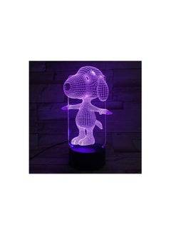 Spaceshoop 3D LED Illusion Lamp Night Light Optical Bedside Table Night Lights Illuminating Kids Lamp 7 Colour Changing Touch Button 1.5M USB Cable Decoration Desk Lamps Random Dog  - Image 2