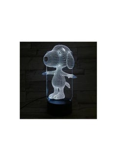 Spaceshoop 3D LED Illusion Lamp Night Light Optical Bedside Table Night Lights Illuminating Kids Lamp 7 Colour Changing Touch Button 1.5M USB Cable Decoration Desk Lamps Random Dog  - Image 3