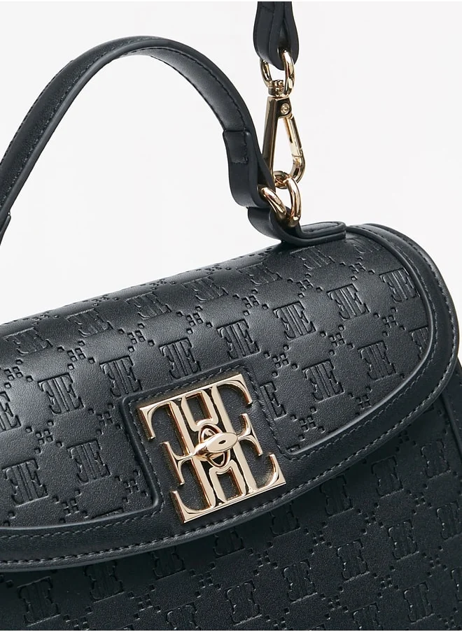ايل Women's Monogram Embossed Satchel Bag