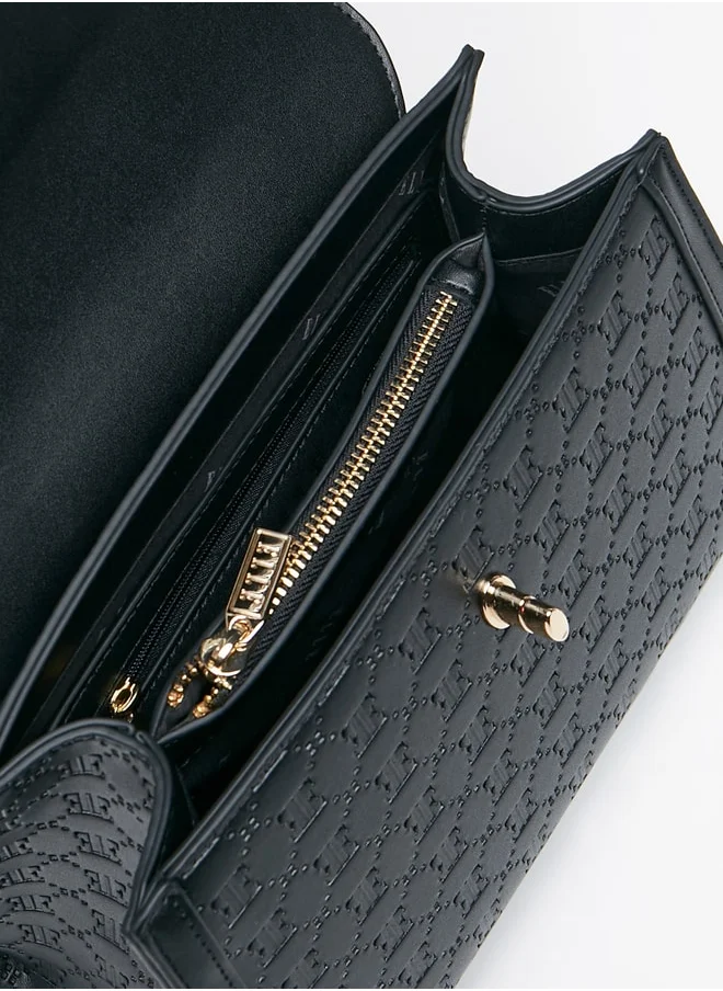 ايل Women's Monogram Embossed Satchel Bag