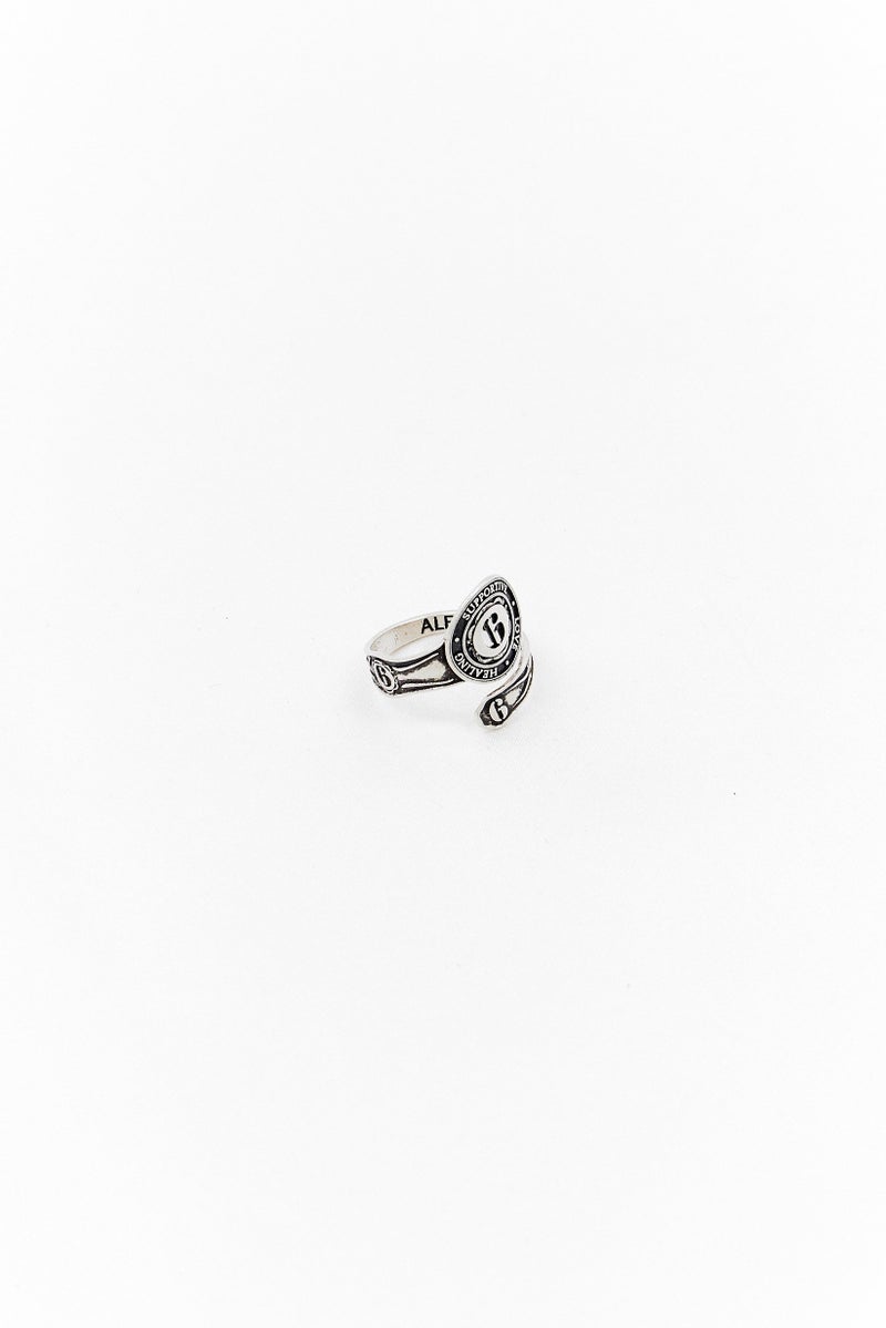 ALEX AND ANI Women Stainless Steel Number 6 Spoon Ring, Sliver  - Image 1