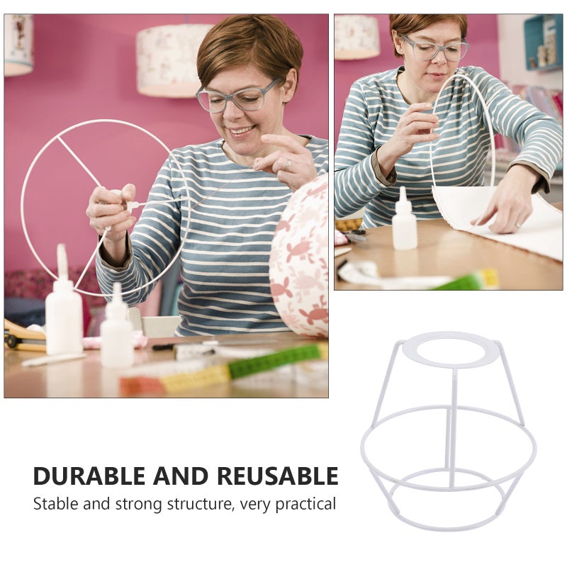 2pcs Lampshade Frame E27 Base Diy Lamp Shade Wire Lamp Cover Replacement - Image 4