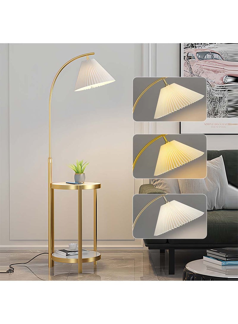 Sharpdo Arc Floor Lamp with Side Table 3-Color Dimmable LED (3000K-6000K) 12W Standing Lamp with Storage Shelf for Living Room Bedroom - Image 4