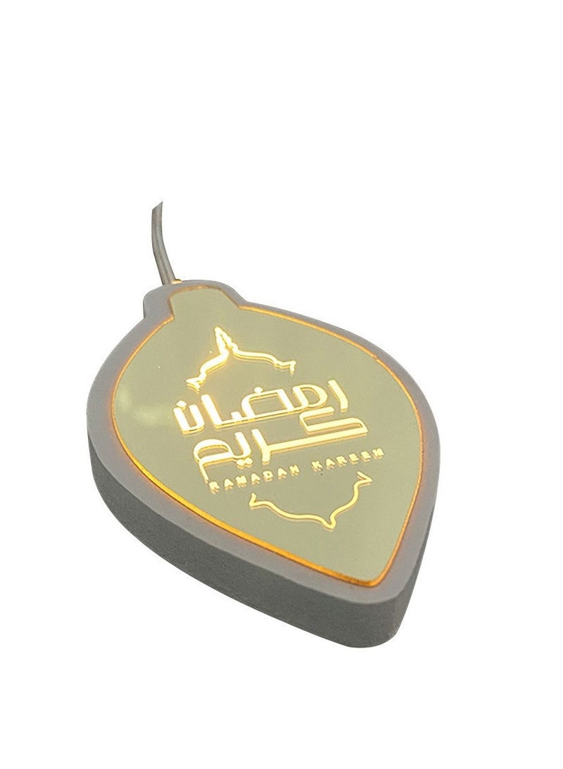 Ramadan New LED Leaf Shape Lamp String EID Home Decoration White 100cm - Image 1