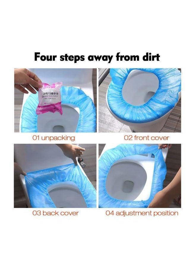 Generic 30-Piece Disposable Toilet Seat Cover Set Blue  - Image 4