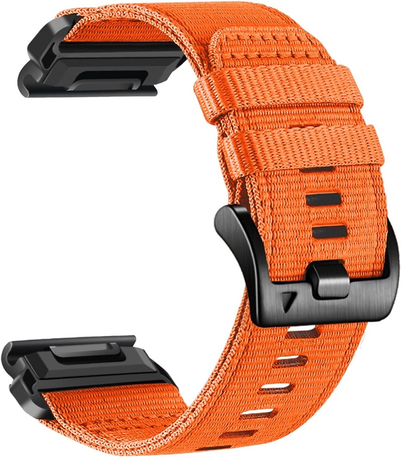 Abanen Rugged Nylon Watch Bands for Garmin Fenix 7X / Fenix 6X / Fenix 5X/Enduro 2, Quick Fit 26mm Adjustable Woven Nylon Sports Wrist Strap with Stainless Steel Clasp for Tactix 7 Pro, epix Pro 51mm - Image 1