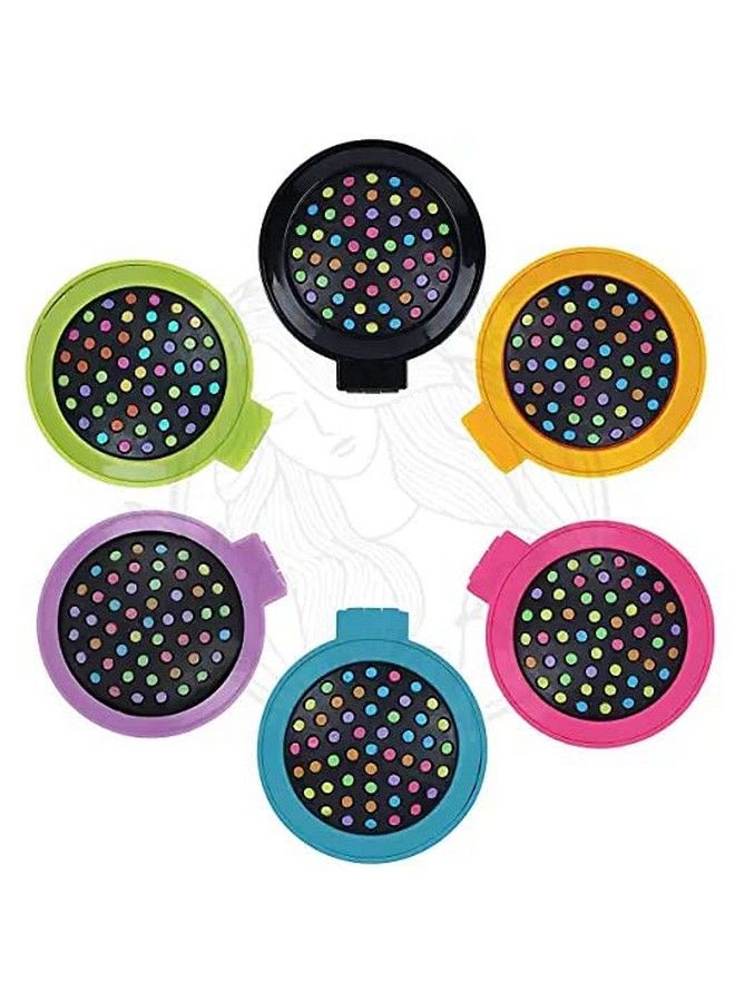 Tiny Deal Folding Travel Hair Brush With Mirror Mini Comb/Wet Brushes Compact Purse Pocket Hair Massage Comber For Women And Girls Multicolor  - Image 5