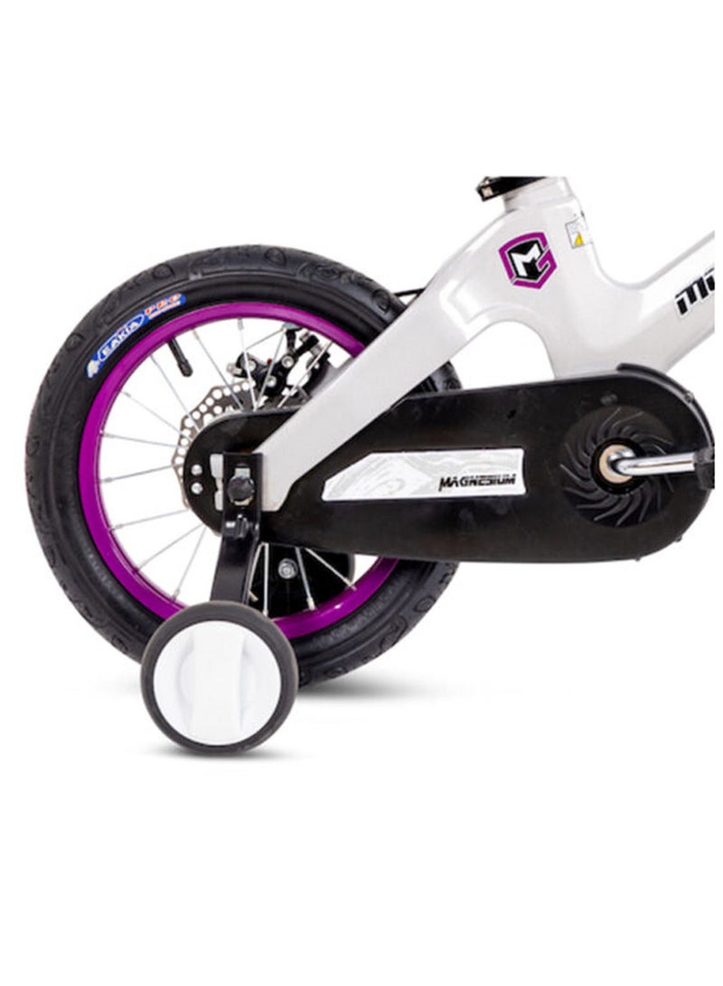 MOGOO Spark Magnesium 14 inch Kids Bike | 14-Inch Wheel Size | Adjustable Seat | Purple/White Color - Image 4