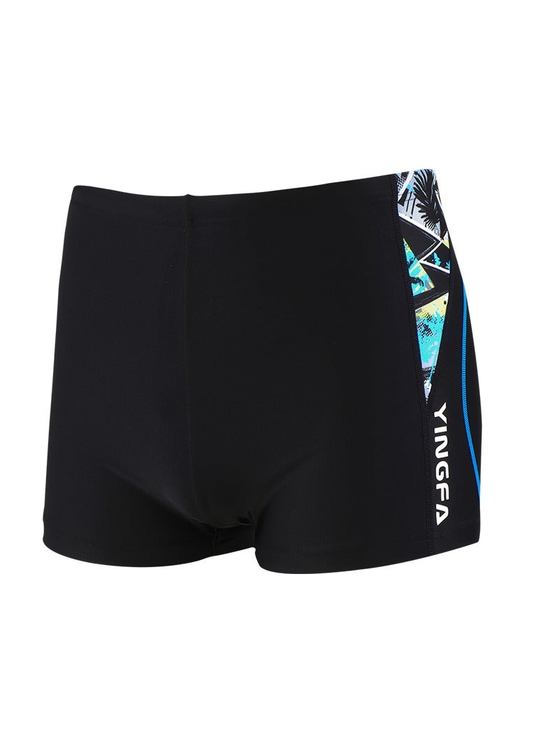 KUYING New High Waisted Flat Angle Swimming Trunks 