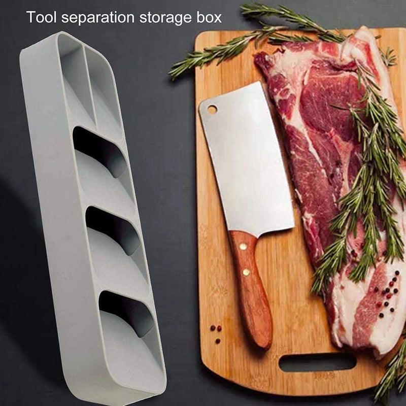 ARANKA SPOON TRAY Plastic Compact Cutlery Organizer Rack Kitchen Knife Fork Spoon Tray Storage Holder Cutlery Drawer Organiser - Image 4