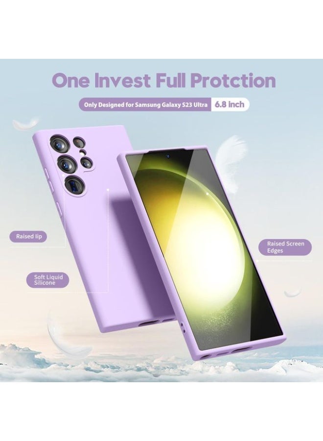 YoYoTech Samsung Galaxy S23 Ultra Case Liquid Silicone Shock-Proof,Soft Rubber Gel Matte Finish - Image 2