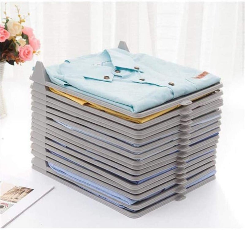 mechdel Effortless Closet Organiser | 10 PCS | (LIGHT GRAY) - Image 1