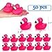 Goaste 50 Pieces Flamingo Rubber Ducks Bulk Pink Flamingo Bath Toys Cute Floating Squeaky Bathtub Ducks for Baby Shower Birthday Party Cake Decoration Classroom Prizes - Image 4